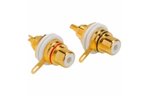 Gold Chassis Mount RCA Jack (pris for et par)