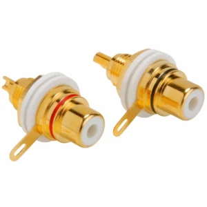 Gold Chassis Mount RCA Jack (pris for et par)