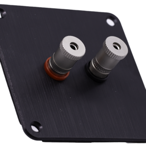 Black Anodized Single Binding Post Plate Set M9 - Satin Nickel