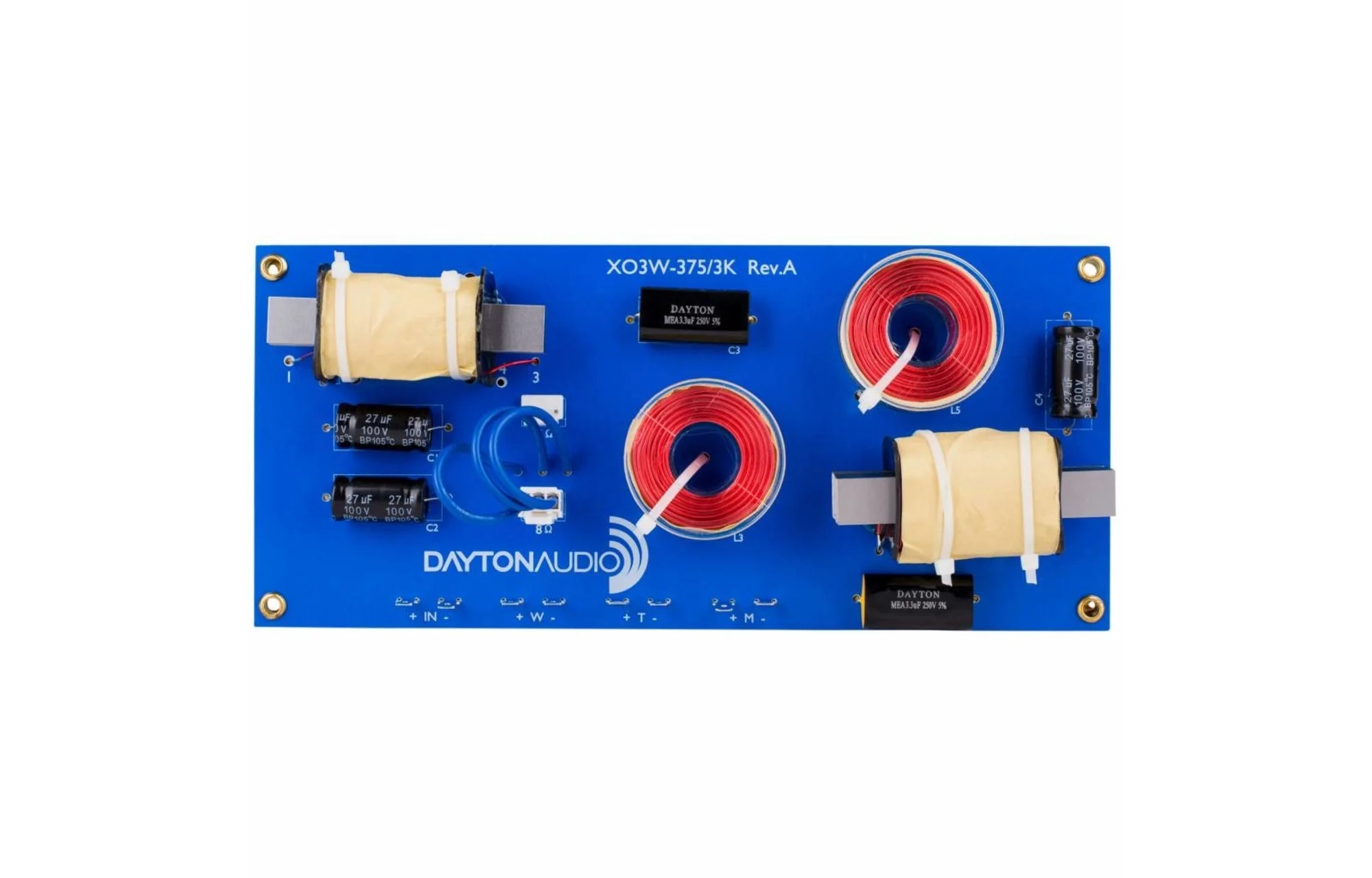 Dayton Audio XO3W-375/3K 3-Way Speaker Crossover 375/3,000 Hz